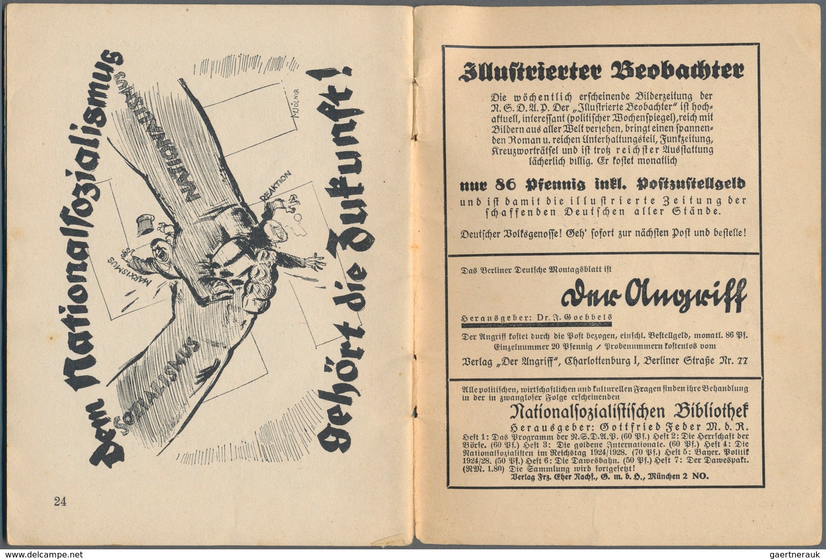Ansichtskarten: Propaganda: 1929, Sehr Frühe NS-Broschüre "Die Verfluchten Hakenkreuzler", Verfasser - Partiti Politici & Elezioni