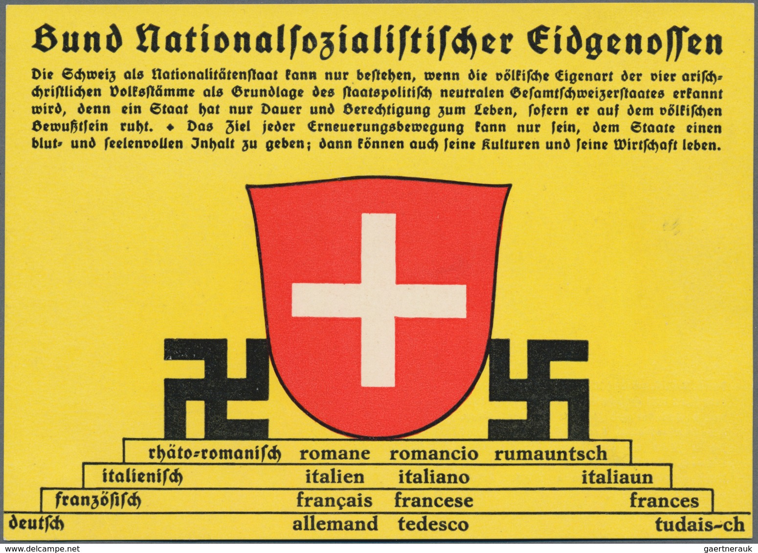 Ansichtskarten: Propaganda: 1931, Seltene Ungebrauchte Propagandakarte "Bund Nationalsozialistischer - Politieke Partijen & Verkiezingen