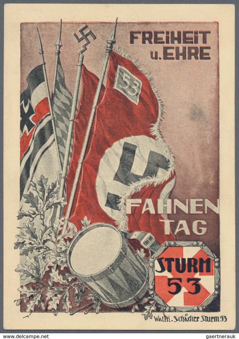 Ansichtskarten: Propaganda: 1931 Freiheit-Ehre - Fahnentag / Freedom And Honour = Flag [Colors] Day: - Partiti Politici & Elezioni