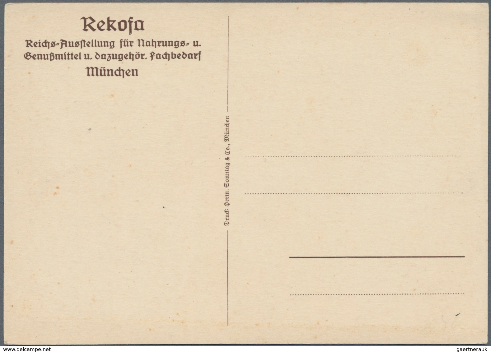 Ansichtskarten: Propaganda: 1935, "Rekofa" Dekorative Ausstellungskarte Der Reichs Ausstellung Für N - Partis Politiques & élections