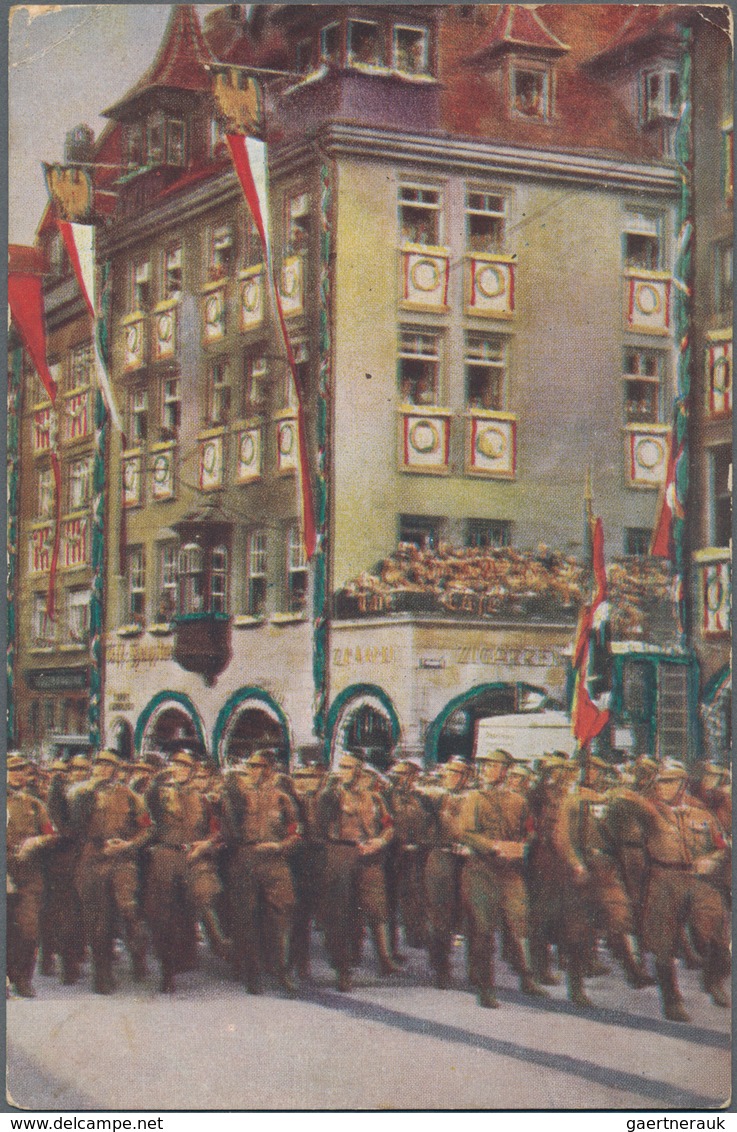 Ansichtskarten: Propaganda: 1935, "Stadt Der Reichsparteitage Nürnberg" Vorbeimarsch Der SA, Seltene - Politieke Partijen & Verkiezingen