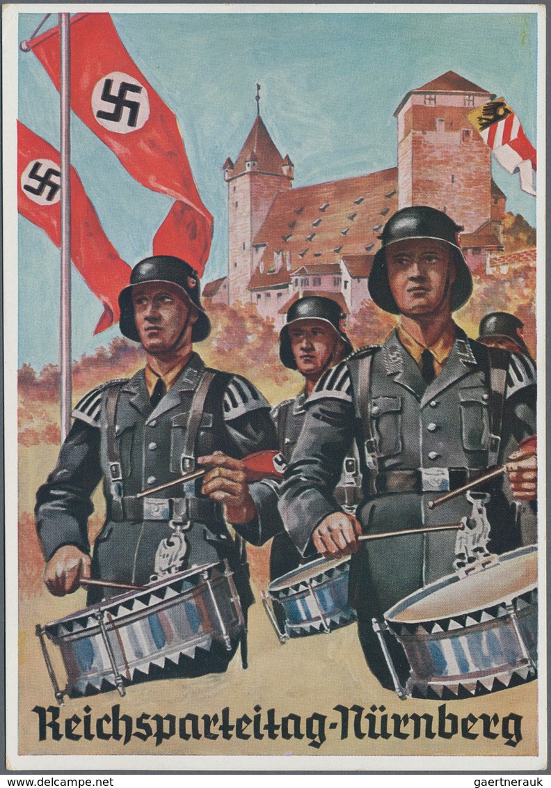 Ansichtskarten: Propaganda: 1936, REICHSPARTEITAG NÜRNBERG, Kolorierte Großformatige Propagandakarte - Partiti Politici & Elezioni