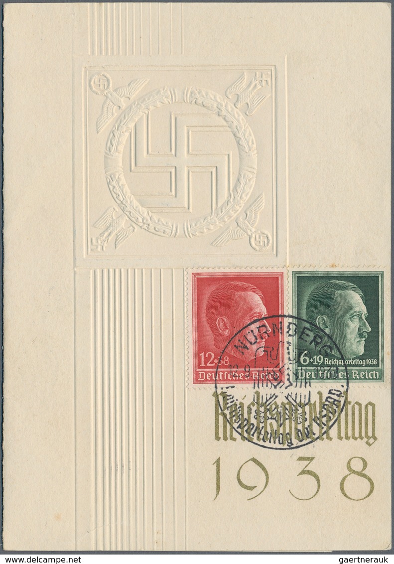 Ansichtskarten: Propaganda: 1938, Eintrittskarte "Reichsparteitag Nürnberg 1938", Schlußkongreß Klap - Politieke Partijen & Verkiezingen