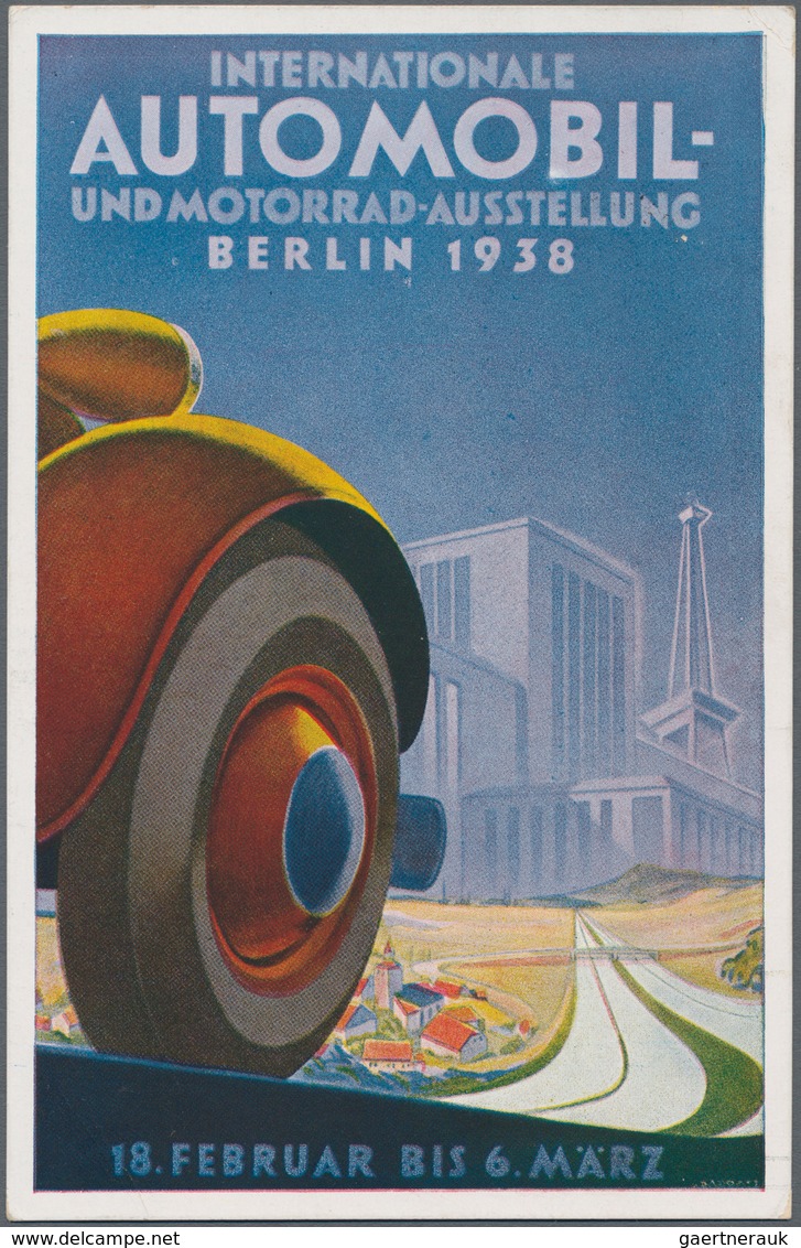 Ansichtskarten: Propaganda: 1938/1939,"Internationale Automobil- Und Motorradausstellung BERLIN", Zw - Partiti Politici & Elezioni