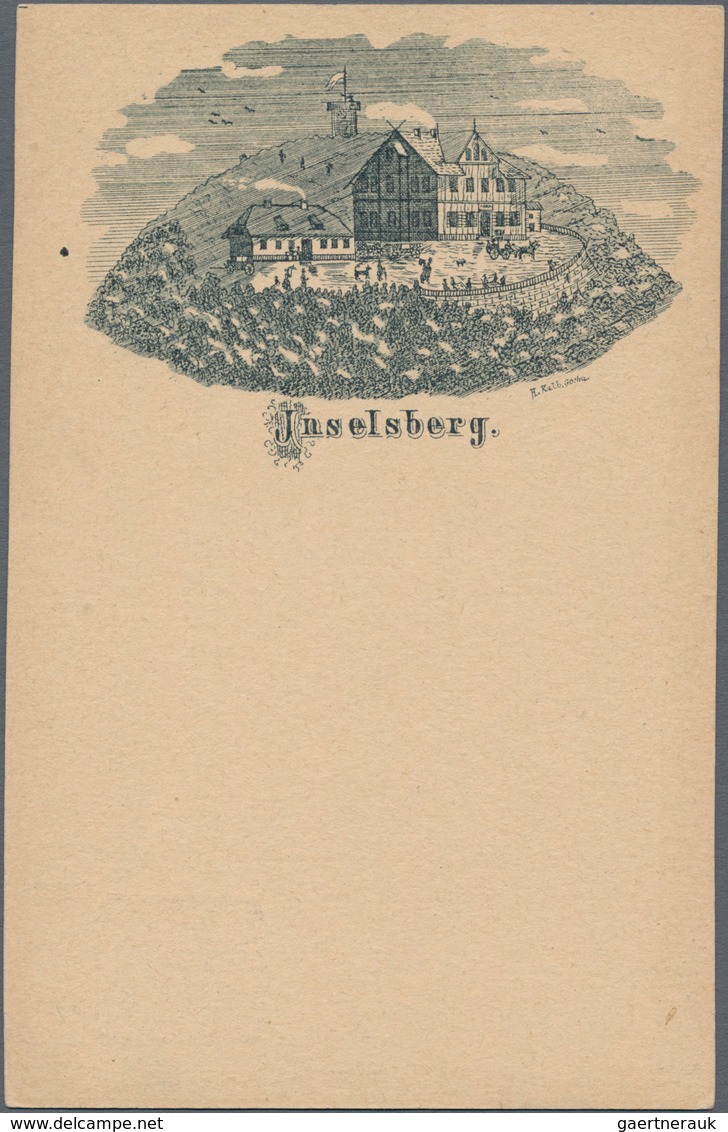 Ansichtskarten: Vorläufer: 1878 Ca., INSELBERG, Vorläuferkarte 5 Pf Lila Als Privatganzsache, Ungebr - Zonder Classificatie