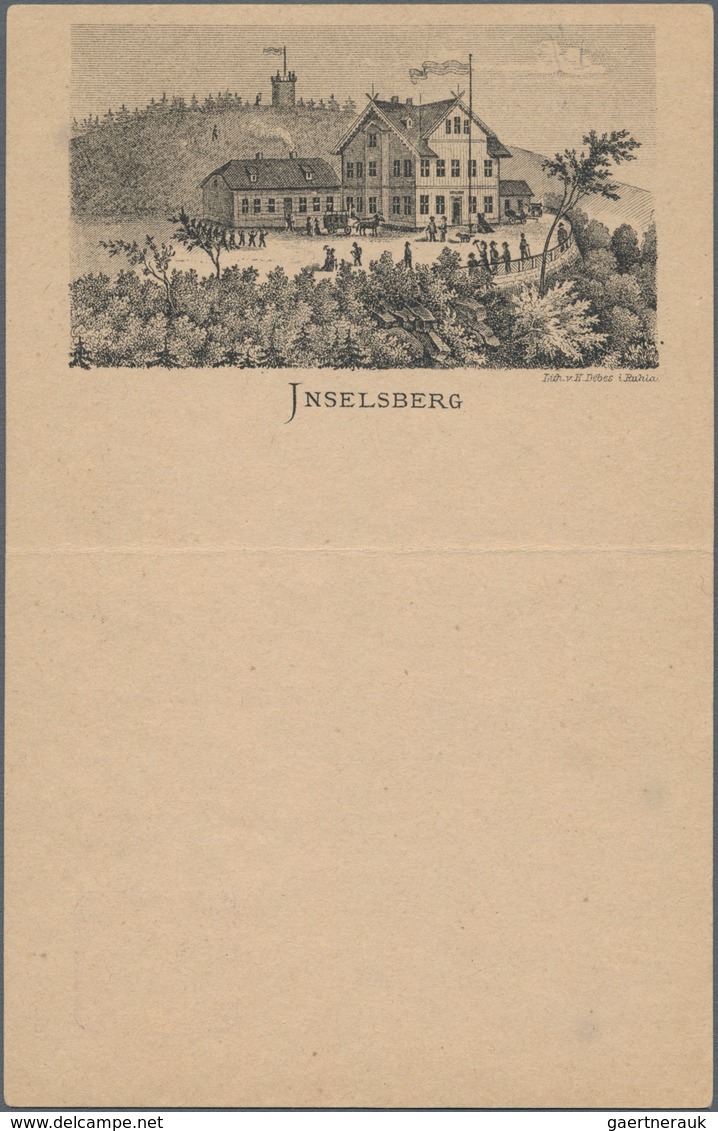 Ansichtskarten: Vorläufer: 1878 Ca., INSELBERG, Vorläuferkarte 5 Pf Lila Als Privatganzsache, Ungebr - Zonder Classificatie