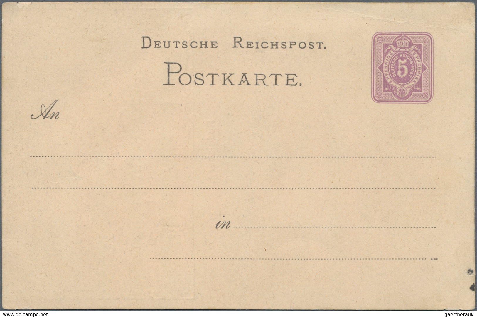 Ansichtskarten: Vorläufer: 1879 Ca., RUDELSBURG, Vorläuferkarte 5 Pf Lila Als Privatganzsache, Ungeb - Zonder Classificatie