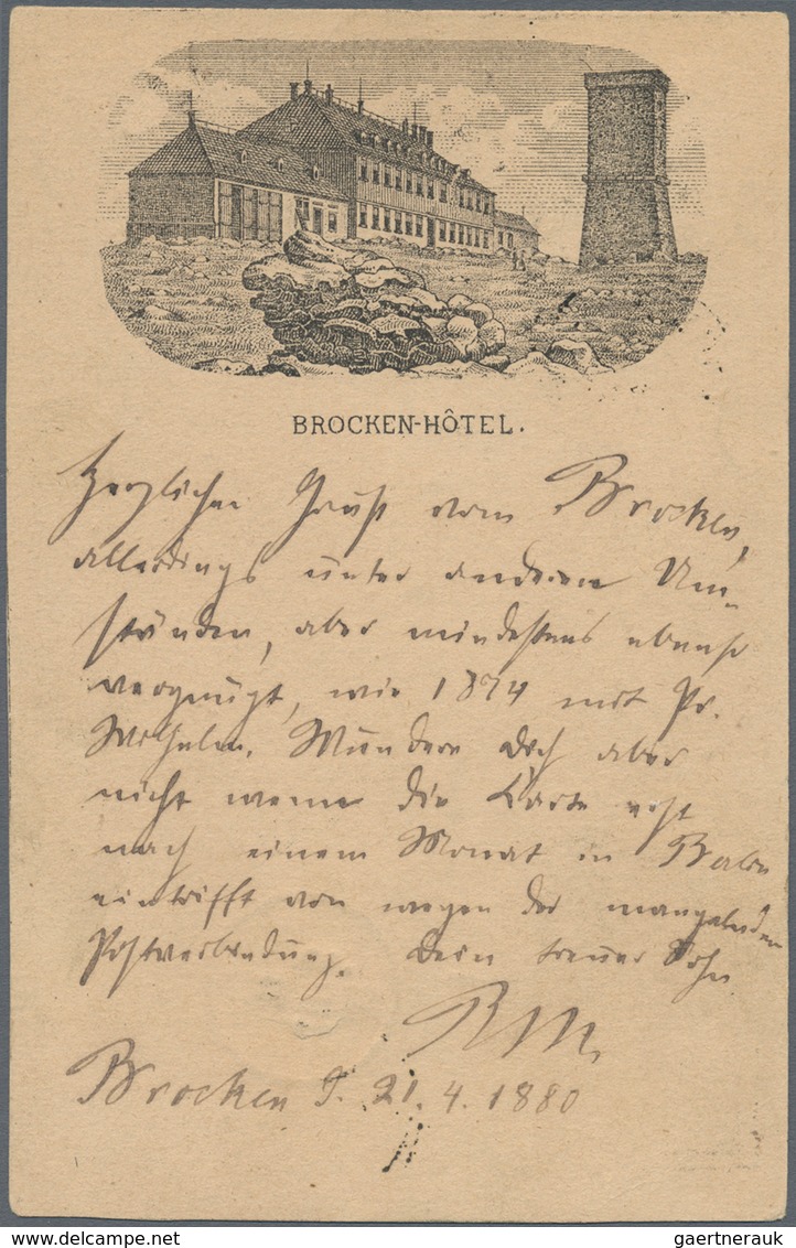 Ansichtskarten: Vorläufer: 1880, BROCKEN-HOTEL,Vorläuferkarte, Die Marke Ist Leider Entfernt, Ansons - Non Classificati