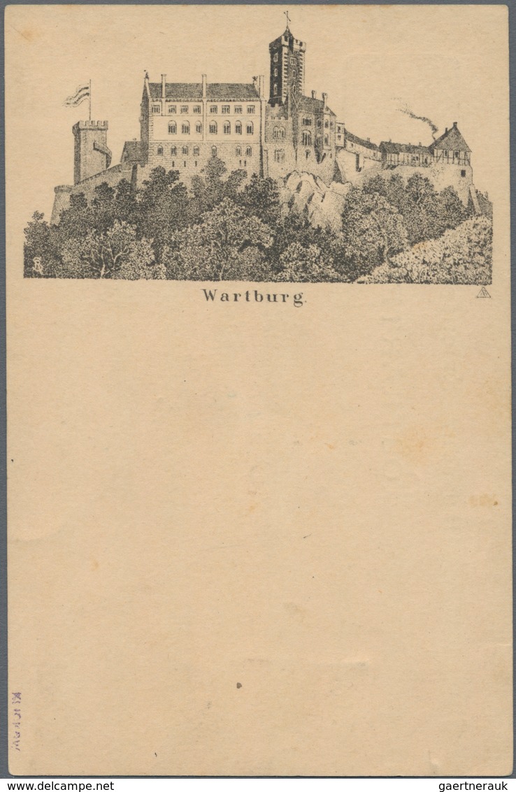 Ansichtskarten: Vorläufer: 1883, WARTBURG, Vorläuferkarte 5 Pf Lila Als Privatganzsache, Ungebraucht - Zonder Classificatie