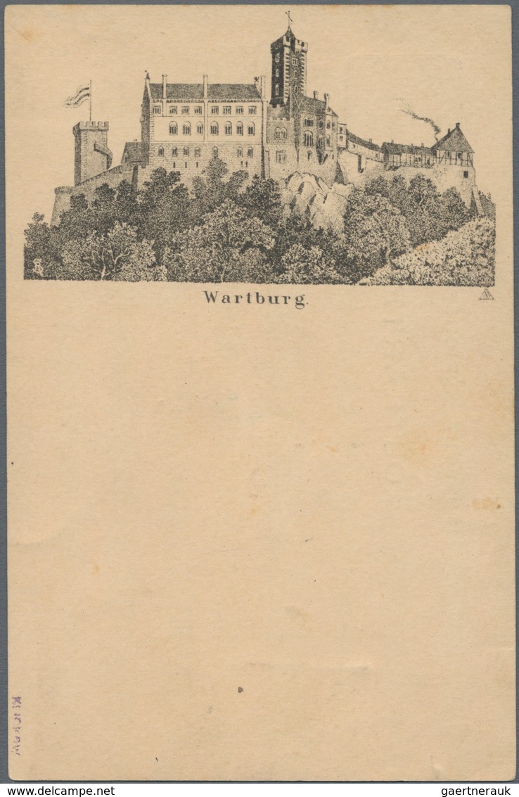 Ansichtskarten: Vorläufer: 1883, WARTBURG, Vorläuferkarte 5 Pf Lila Als Privatganzsache, Ungebraucht - Non Classificati