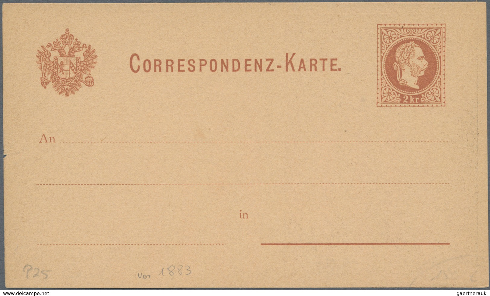 Ansichtskarten: Vorläufer: 1883, ZELL AM SEE, Vorläuferkarte Als Zudruck Auf österreichischer Ganzsa - Zonder Classificatie