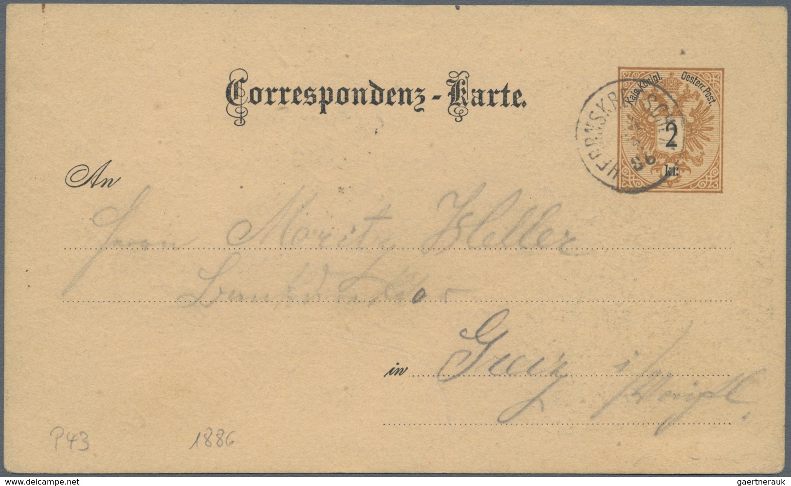 Ansichtskarten: Vorläufer: 1886, PREBISCHTHOR, Vorläuferkarte Als österreichische Ganzsache Mit K1 H - Zonder Classificatie