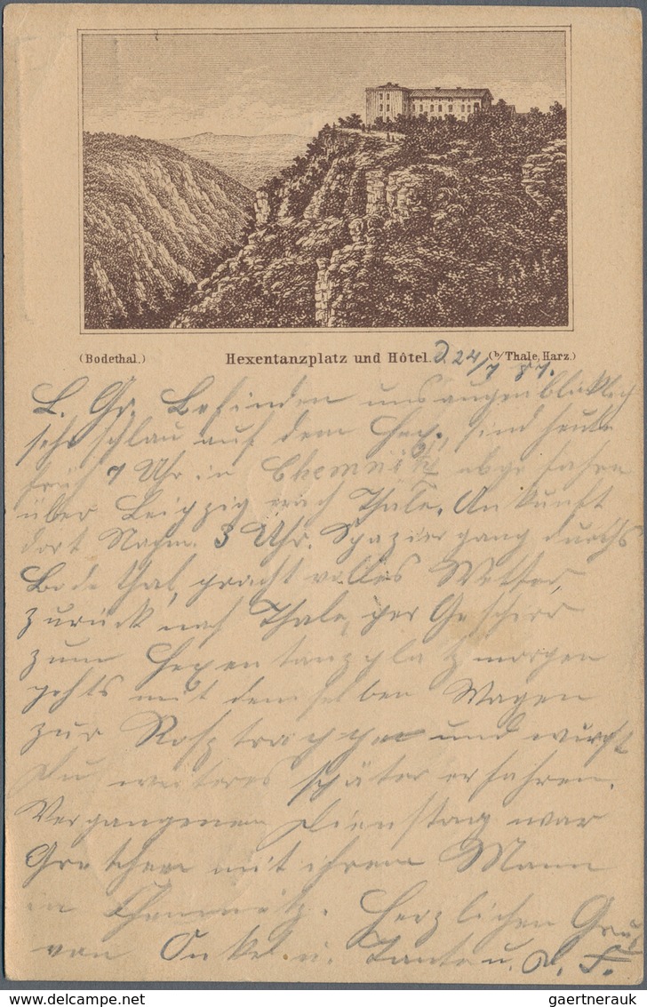 Ansichtskarten: Vorläufer: 1887, HEXENTANZPLATZ Und Hotel Bodethal B. Thale Harz, Vorläuferkarte Als - Zonder Classificatie