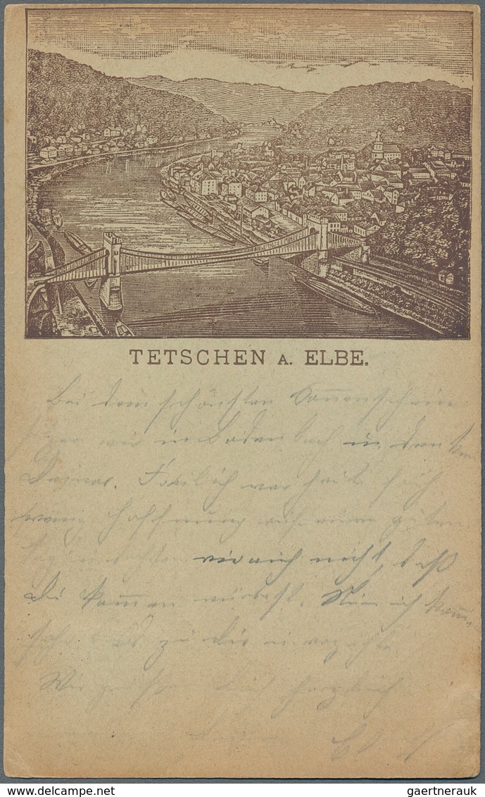 Ansichtskarten: Vorläufer: 1887, TETSCHEN An Der Elbe, Vorläuferkarte 2Kr. K.u.K. Marke Mit K1 BODEN - Zonder Classificatie