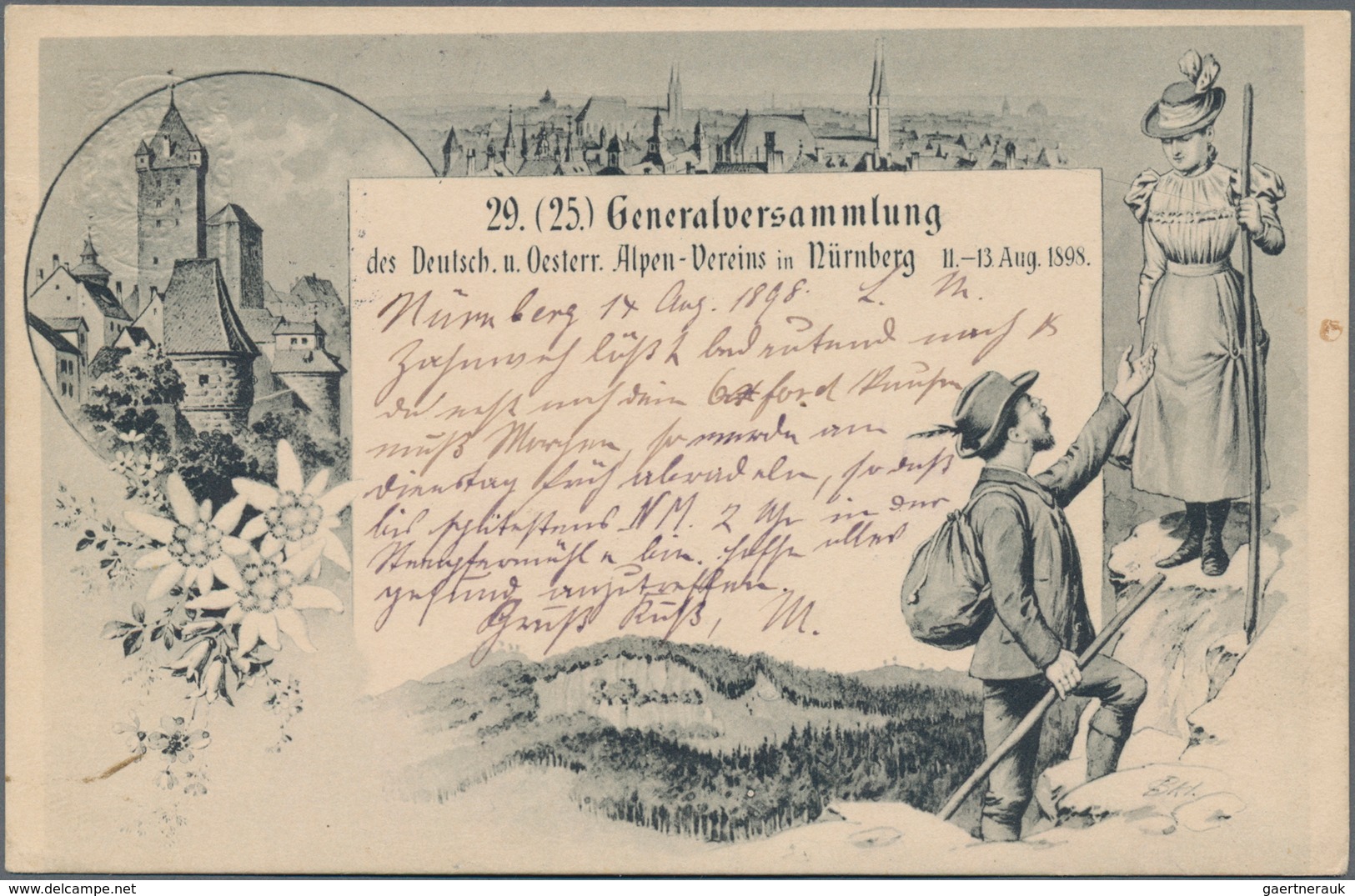 Ansichtskarten: Motive / Thematics: ALPINISMUS, "25. Generalversammlung Des Deutsch. U. Oesterr. Alp - Altri & Non Classificati