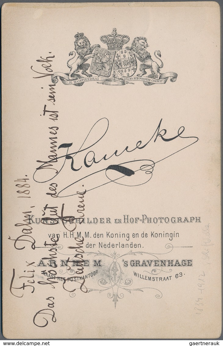 Ansichtskarten: Motive / Thematics: AUTOGRAPHEN / SCHRIFTSTELLER Kabinettfoto Felix Dahn (1834-1912) - Sonstige & Ohne Zuordnung