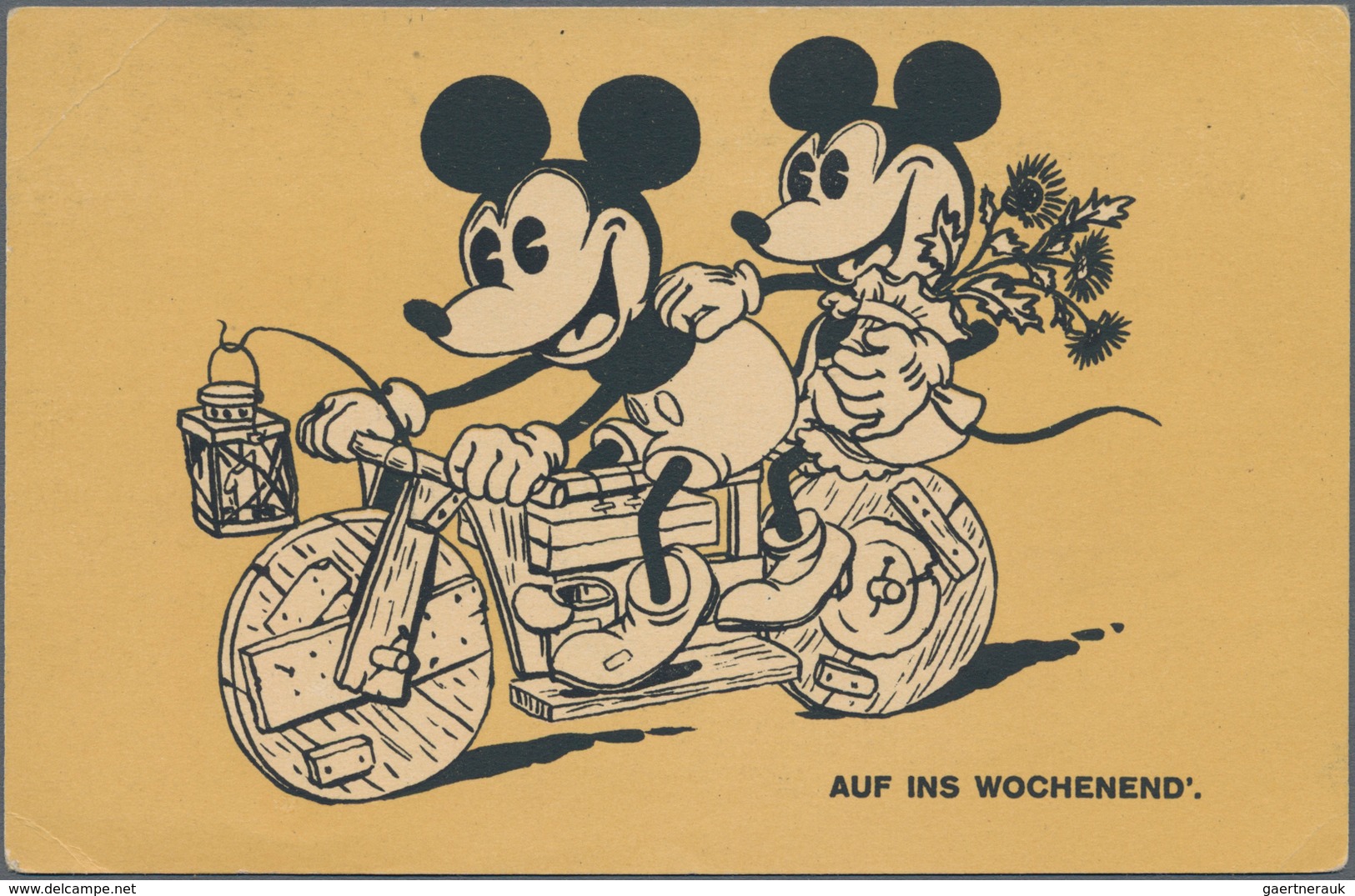 Ansichtskarten: Motive / Thematics: COMIC / WALT DISNEY, Frühe Micky Maus Karte Aus Den 30er Jahren - Sonstige & Ohne Zuordnung