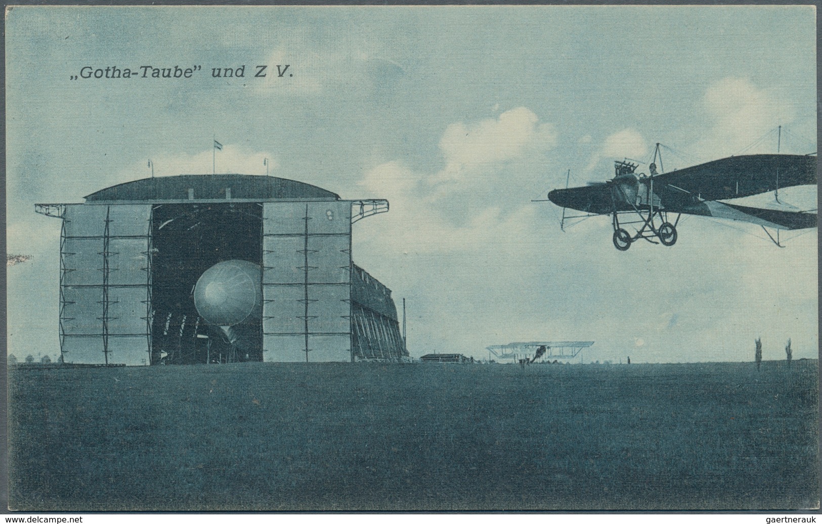 Ansichtskarten: Motive / Thematics: FLUG, "Gotha-Taube" Und Zeppelin V. Flugplatz Gotha, Ungebraucht - Altri & Non Classificati