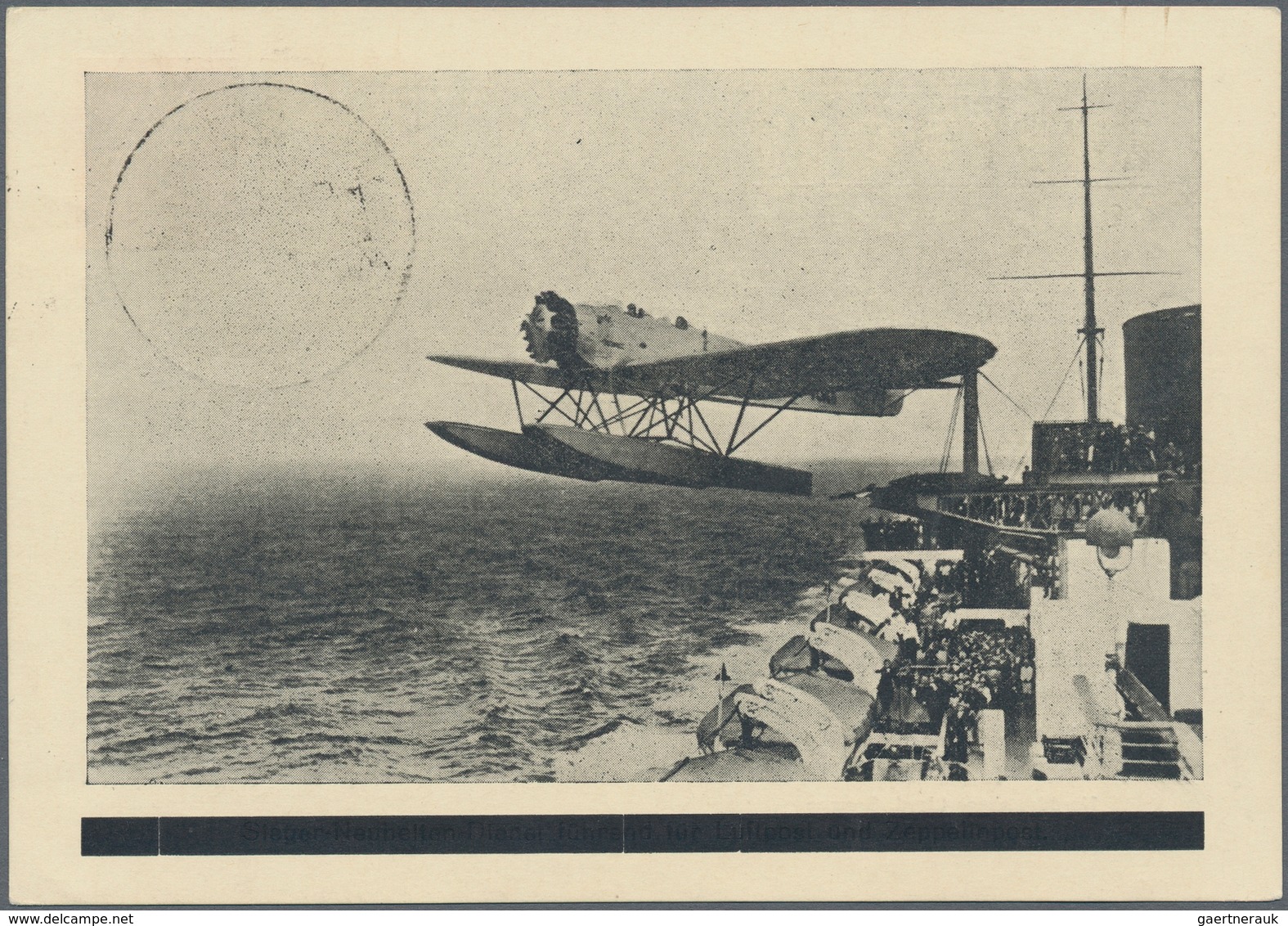 Ansichtskarten: Motive / Thematics: FLUG, Katapult-Start Von Bord Des Schnelldampfers "Europa" 1931. - Sonstige & Ohne Zuordnung