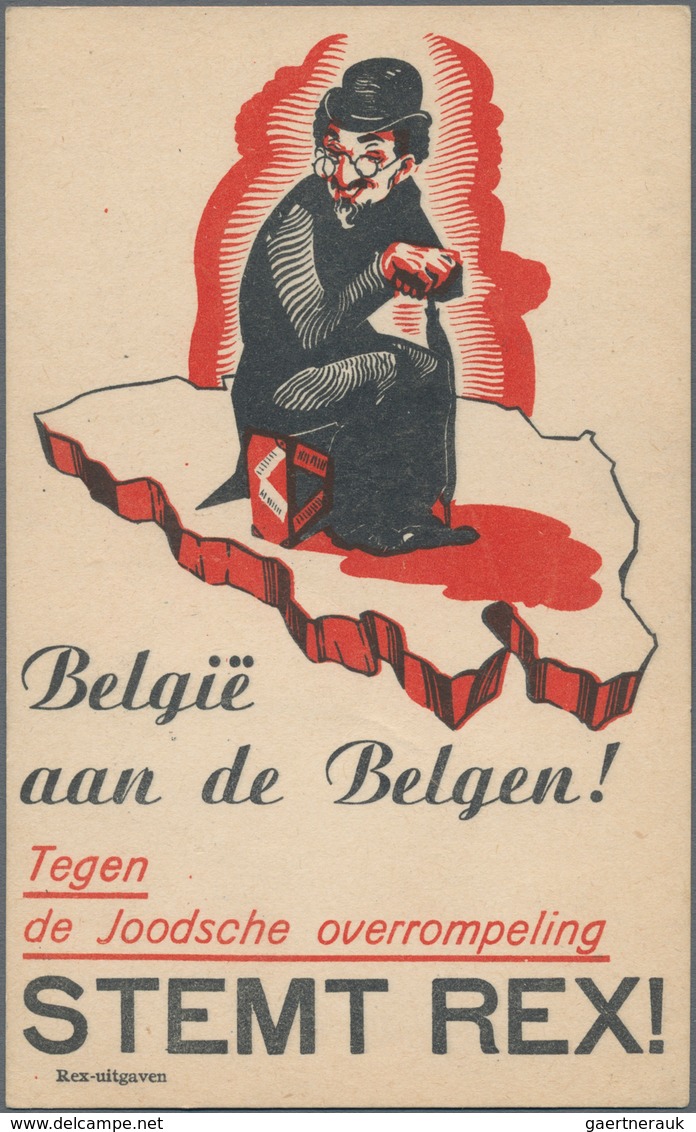 Ansichtskarten: Motive / Thematics: JUDAIKA, Belgische Spottkarte "Belgie Aan De Belgen!" Ungebrauch - Altri & Non Classificati