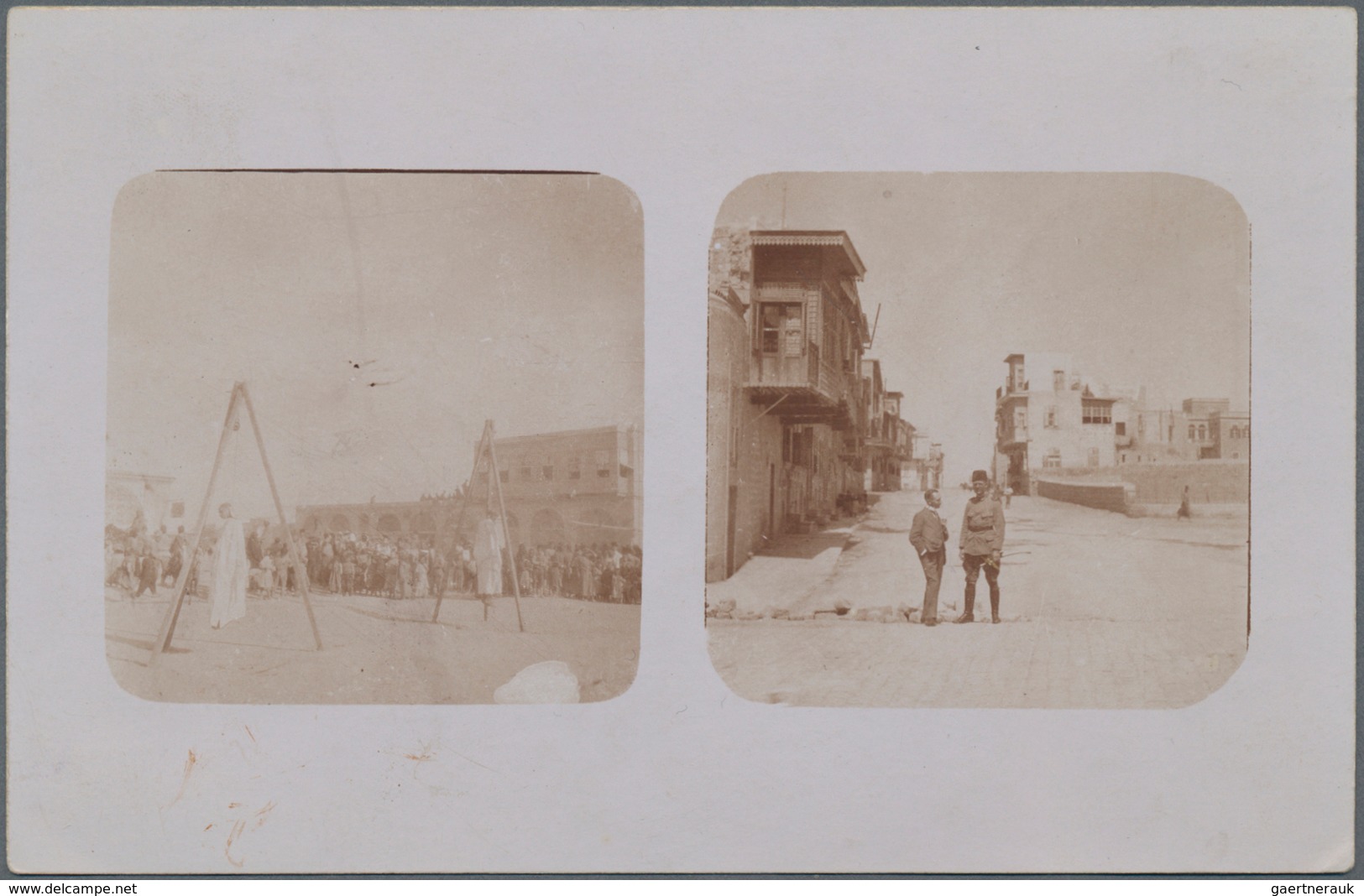 Ansichtskarten: Motive / Thematics: MILITÄR / 1. WELTKRIEG, Hinrichtungen In ALEPPO, Syrien 1918. Zw - Sonstige & Ohne Zuordnung