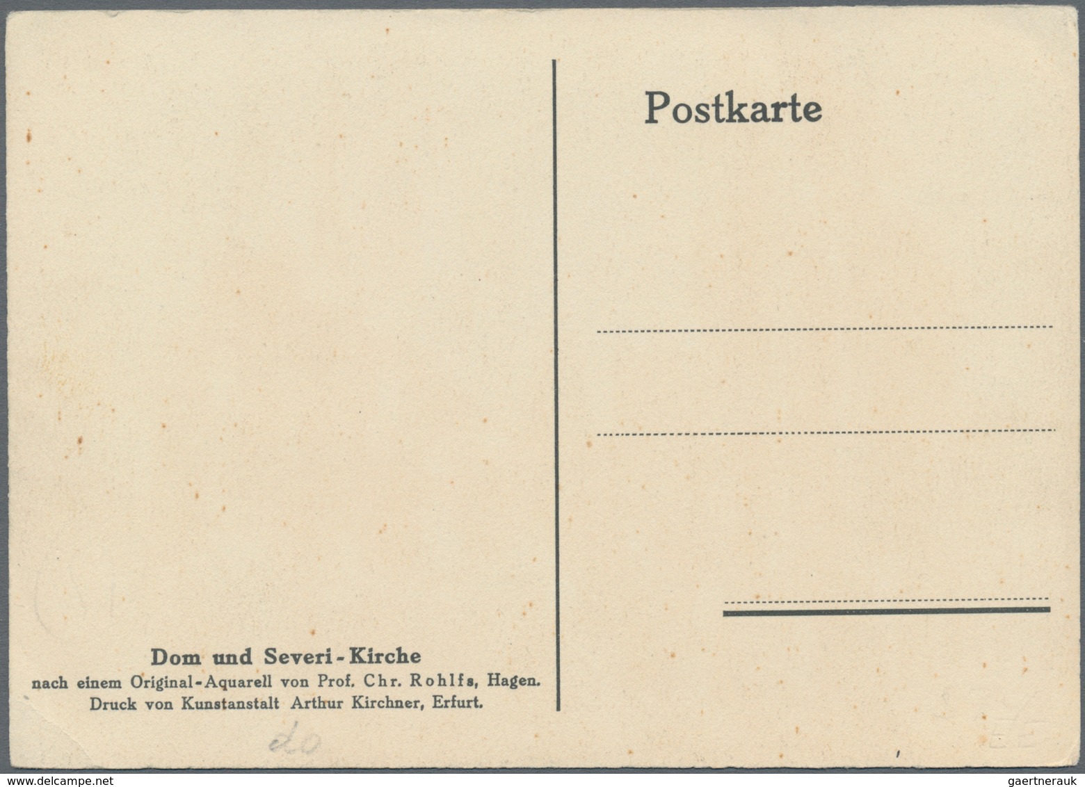 Ansichtskarten: Motive / Thematics: ROHLFS, Christian (1849-1938), Deutscher Maler Der Moderne. "Dom - Andere & Zonder Classificatie