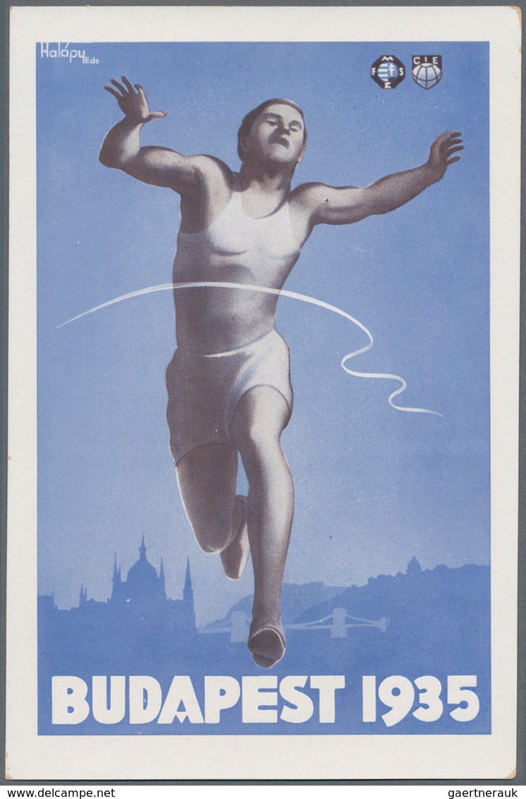 Ansichtskarten: Motive / Thematics: SPORT, "VI. Akademische Internationale Spiel Budapest 1935", Pla - Altri & Non Classificati