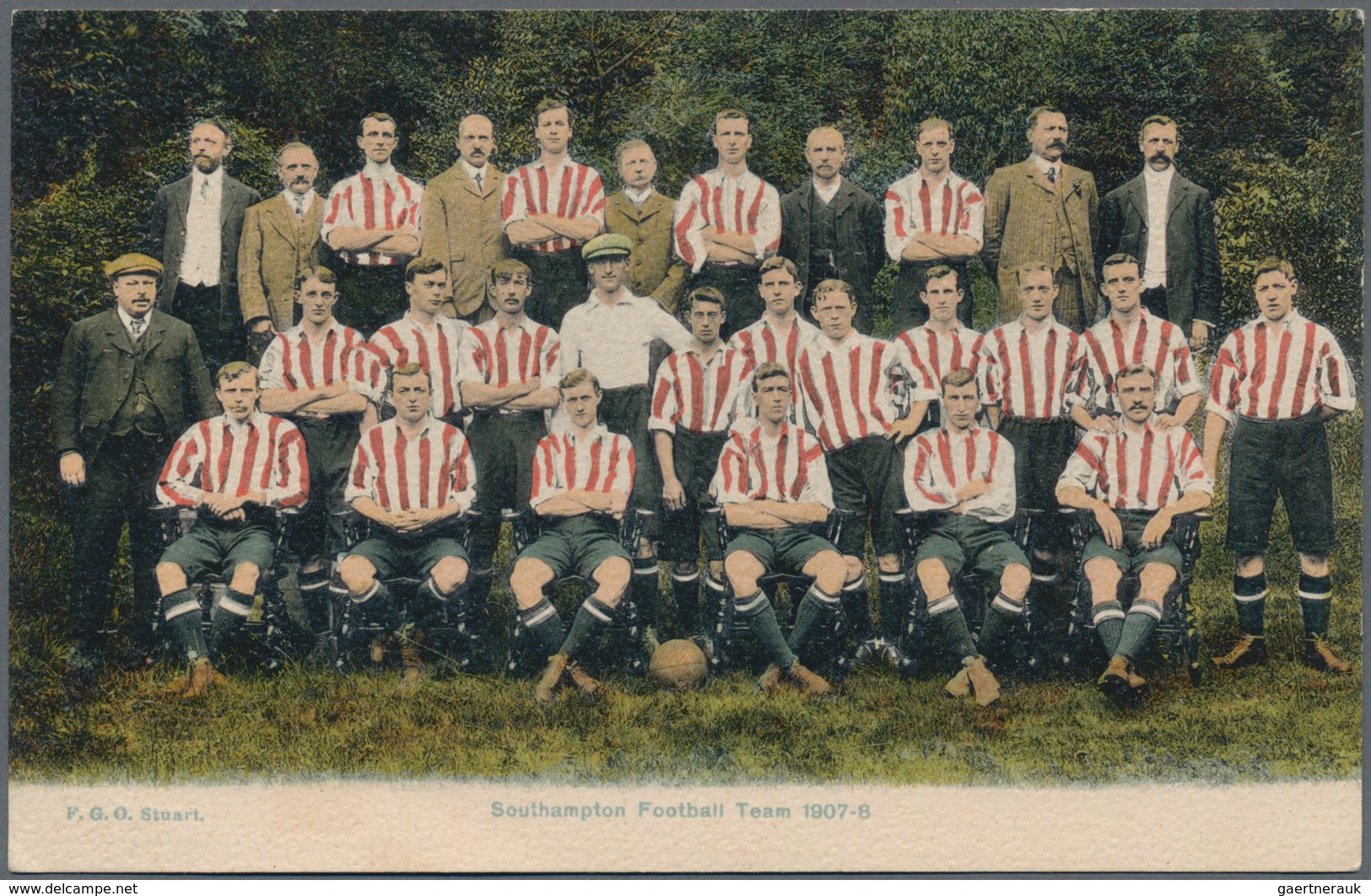 Ansichtskarten: Motive / Thematics: SPORT / FUSSBALL, Southampton Football Team 1907/1908, Koloriert - Altri & Non Classificati