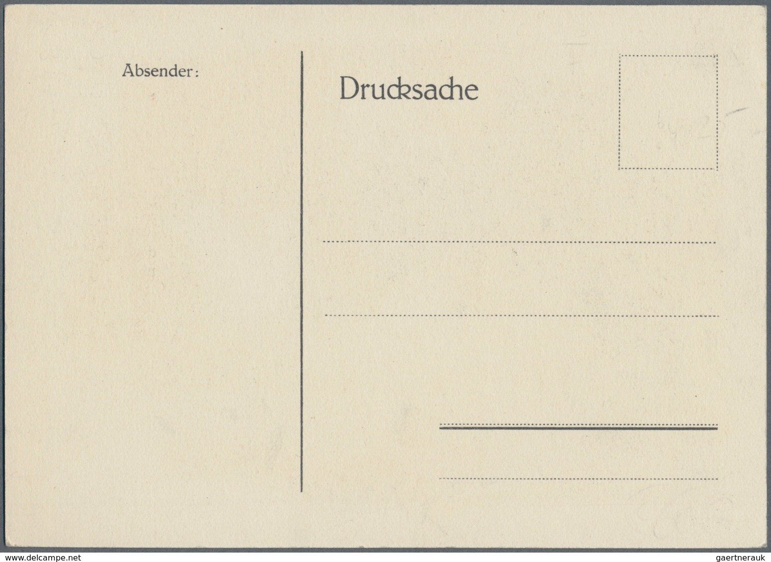 Ansichtskarten: Motive / Thematics: WERBUNG / REKLAME, Dekorative Werbekarte "Massarbeit Ist Doch Da - Altri & Non Classificati