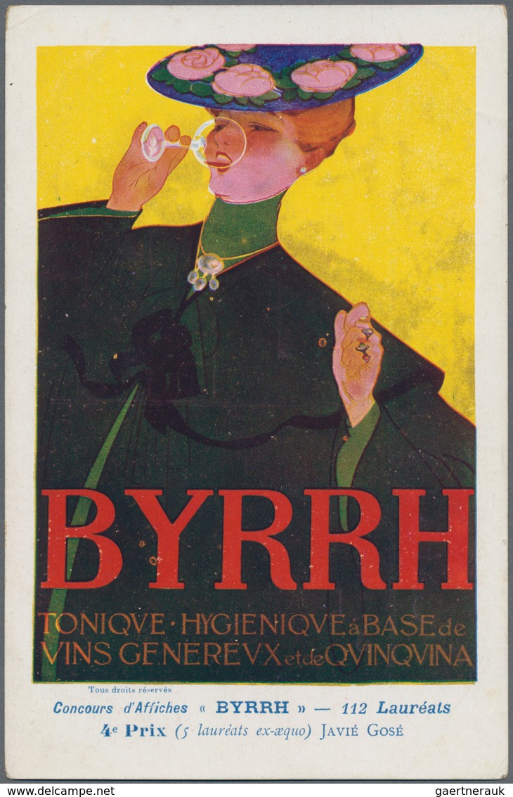 Ansichtskarten: Motive / Thematics: WERBUNG / REKLAME, "Byrrh", Französischer Aperitif, Dekorative R - Andere & Zonder Classificatie