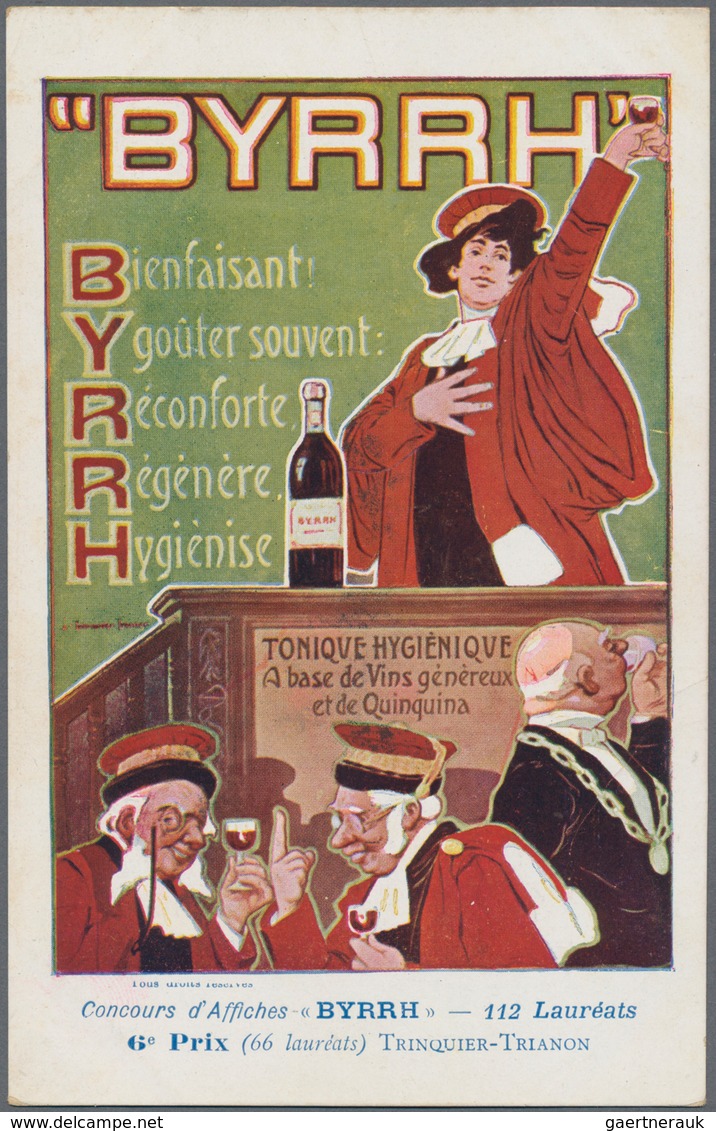 Ansichtskarten: Motive / Thematics: WERBUNG / REKLAME, "Byrrh", Französischer Aperitif, Dekorative R - Andere & Zonder Classificatie