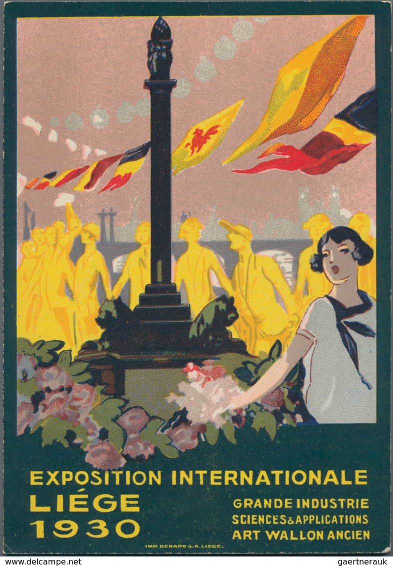 Ansichtskarten: Alle Welt: BELGIEN / LÜTTICH, 3 Dekorative Ausstellungskarten "EXPO LIEGE 1930" Weit - Non Classificati