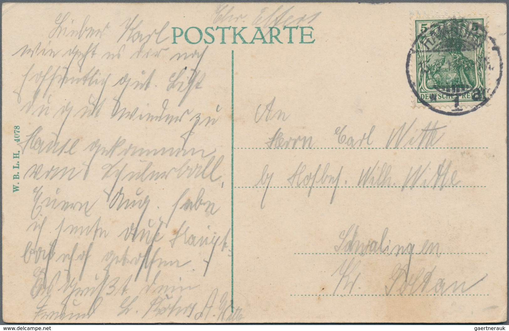 Ansichtskarten: Deutschland: 1912, FUHLSBÜTTEL FLUGPLATZ, Der Seltene Stempel Auf Feldpostkarte VIKT - Andere & Zonder Classificatie