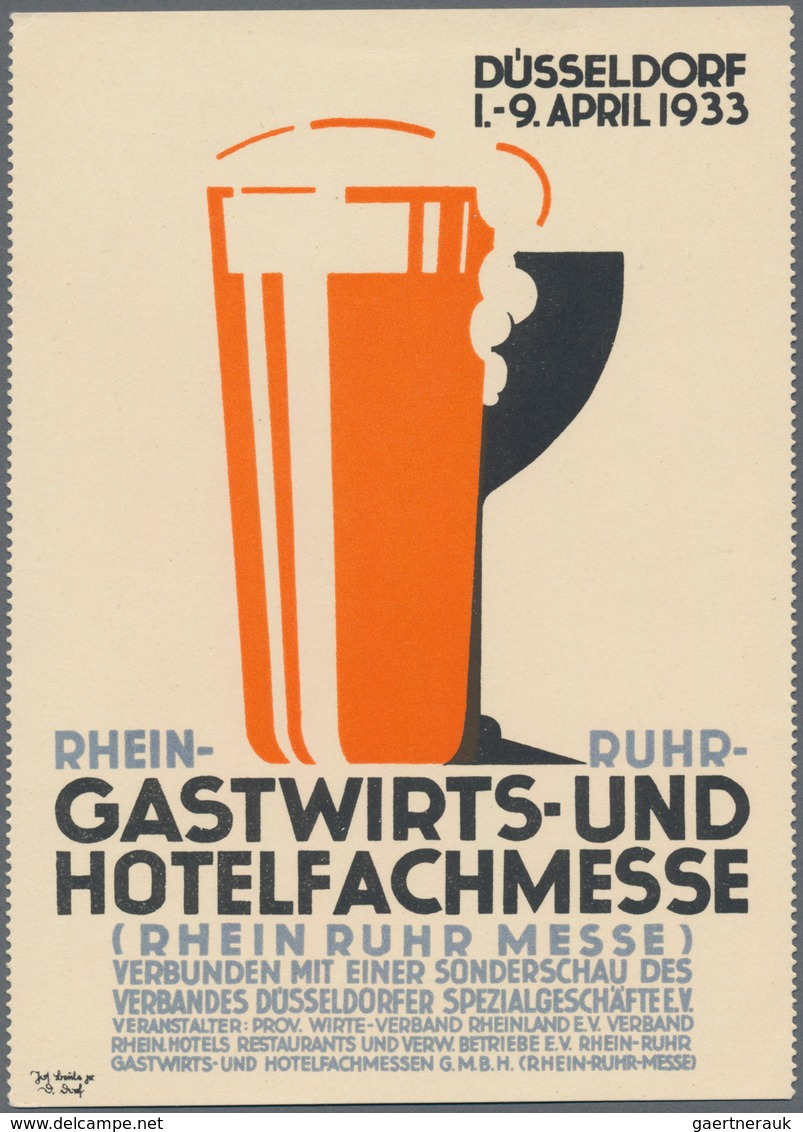 Ansichtskarten: Nordrhein-Westfalen: DÜSSELDORF,"RHEIN-RUHR-GASTWIRTS- UND HOTELFACHMESSE 1933", Seh - Altri & Non Classificati