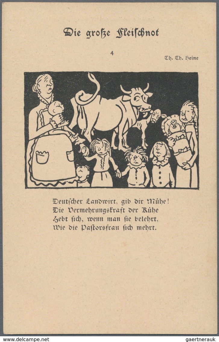 Ansichtskarten: Künstler / Artists: HEINE, Thomas Theodor (1867-1948), Deutsch-schwedischer Maler, Z - Zonder Classificatie