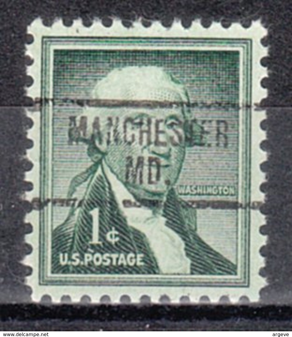 USA Precancel Vorausentwertung Preo, Bureau Maryland, Manchester 734 - Precancels