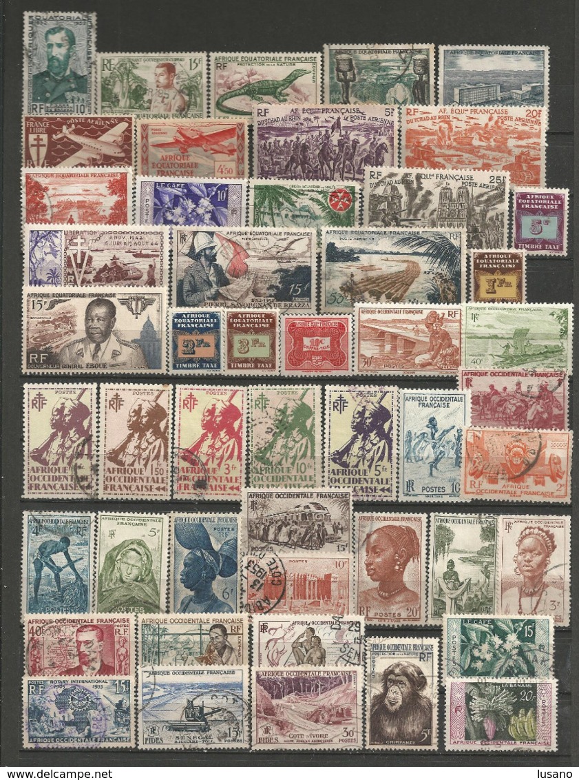 Colonies Françaises + DOM-TOM - Lot De 500 Timbres Oblitérés Ou Neufs (**, * Ou Sans Gomme) - Quelques 2e Choix - Collections (sans Albums)