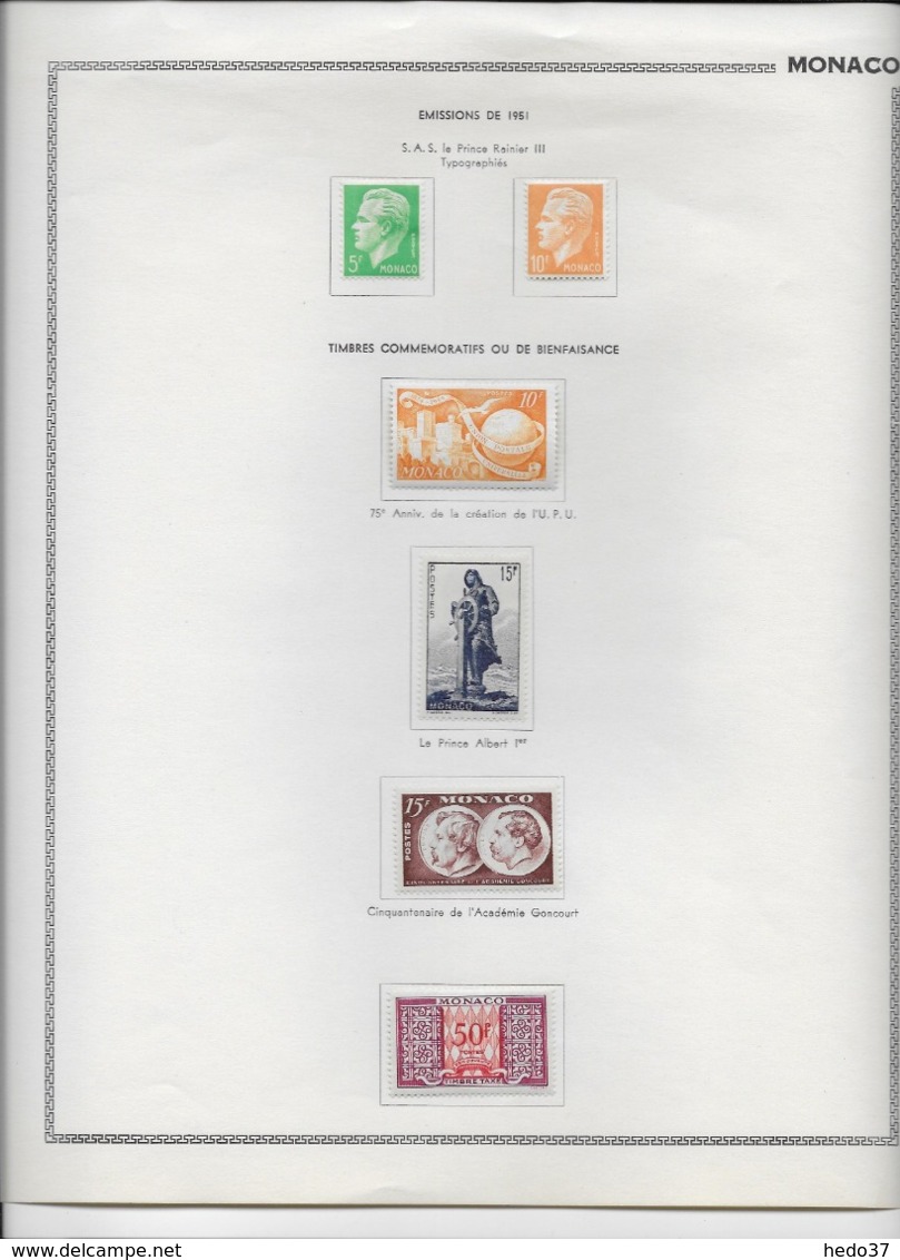 Monaco - Collection Vendue Page Par Page - Timbres Neufs * Avec Charnière - TB - Verzamelingen & Reeksen