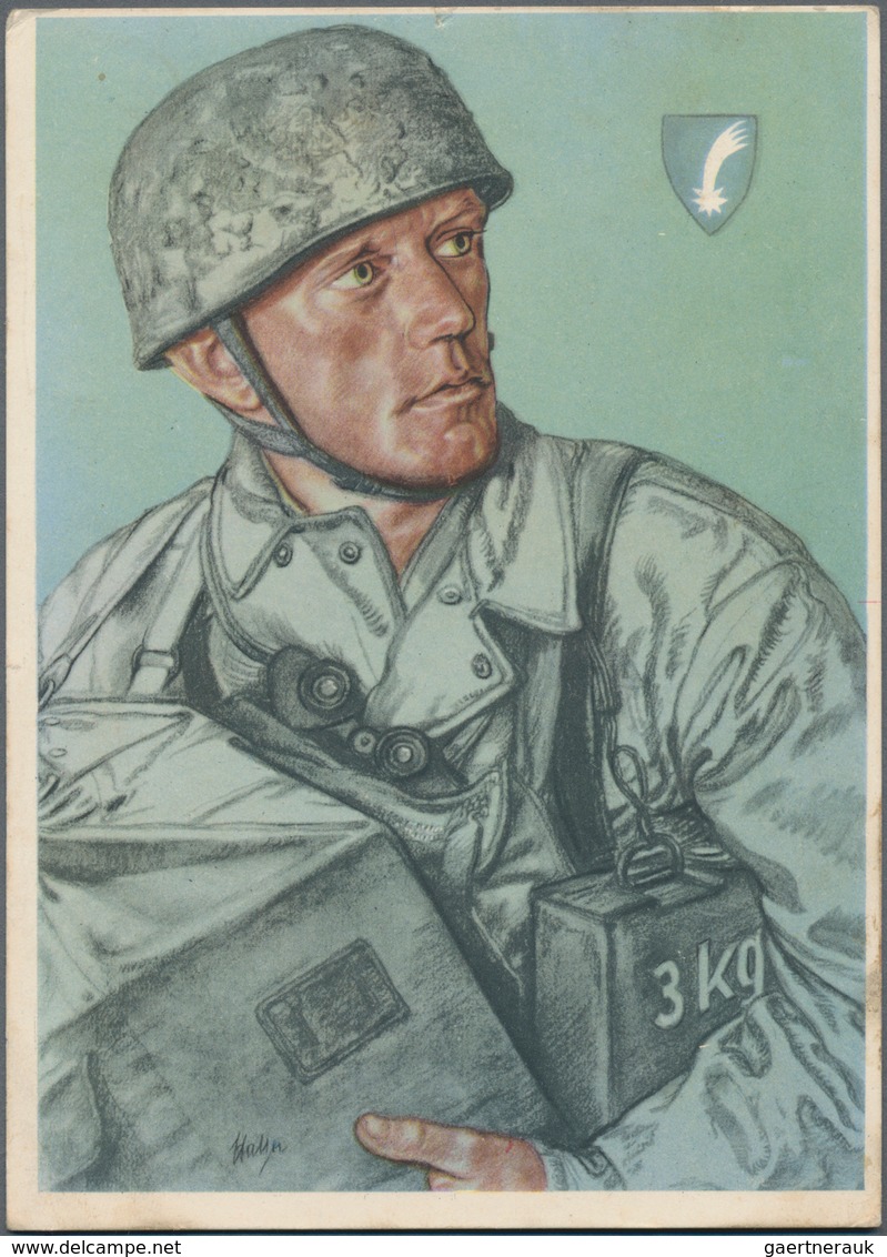 Ansichtskarten: Motive / Thematics: 1942/1943, 5 VDA- Willrich-Karten Mit Einen Luftlandepionier Und - Andere & Zonder Classificatie