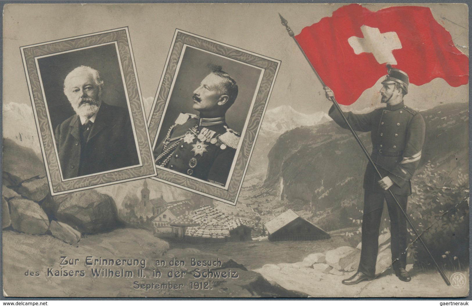 Ansichtskarten: Motive / Thematics: ADEL / MONARCHIE, Der Deutsche Kaiser Wilhelm II. Zu Besuch In D - Altri & Non Classificati