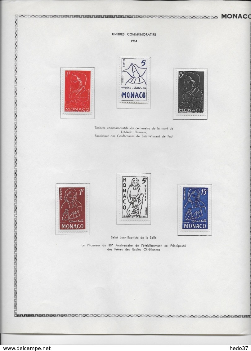 Monaco - Collection Vendue Page Par Page - Timbres Neufs * Avec Charnière - TB - Collections, Lots & Séries