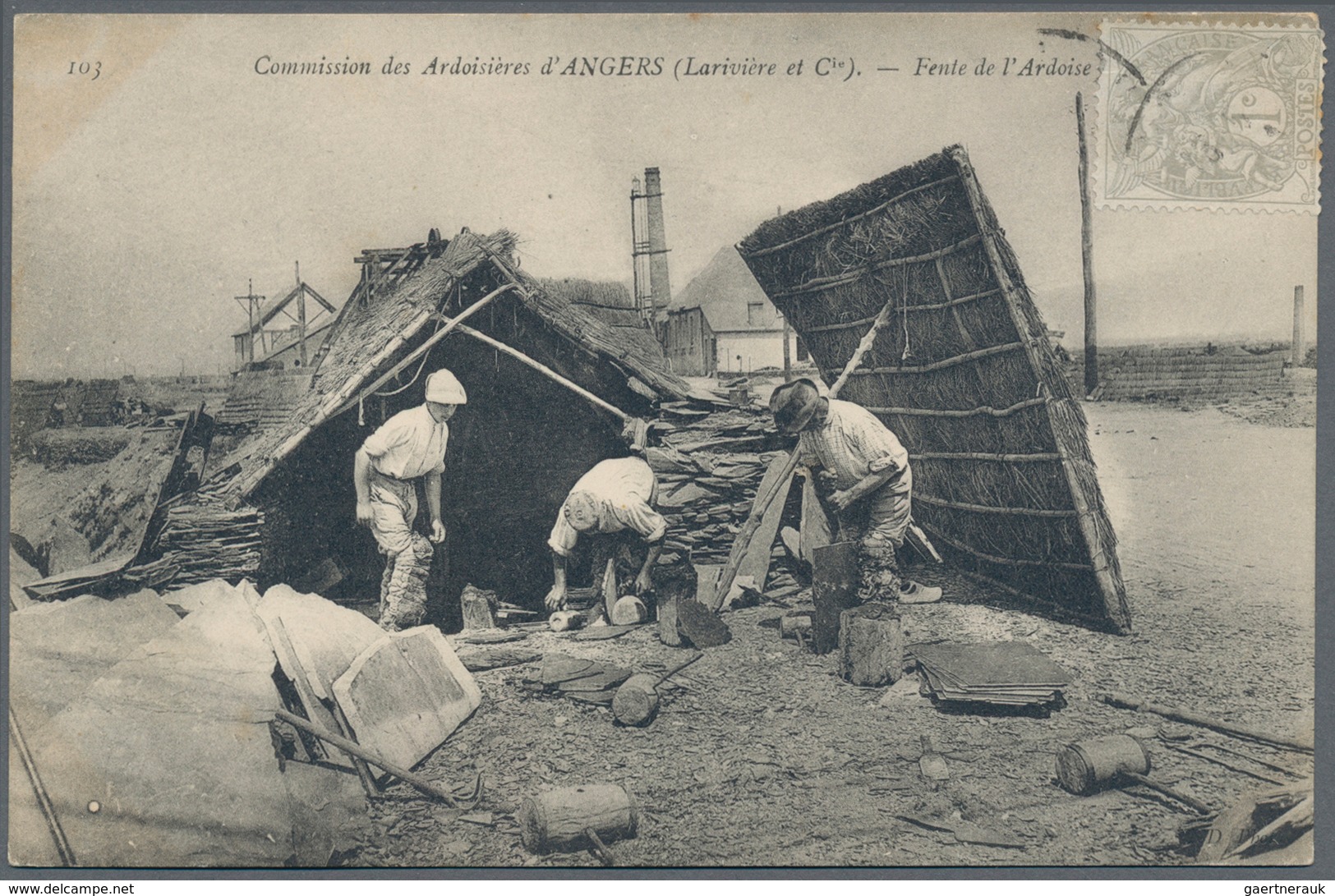 Ansichtskarten: Motive / Thematics: BERGBAU, 65 Historische Ansichtskarten Angeres Frankreich, Alle - Andere & Zonder Classificatie