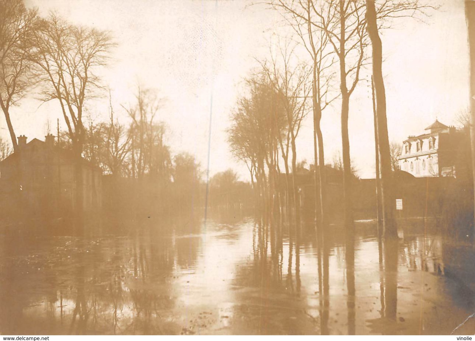 PIE.GRAND-FORMAT-19-GM-493 :  INONDATIONS 1910. NANTERRE. OU RUEIL-MALMAISON. - Lieux