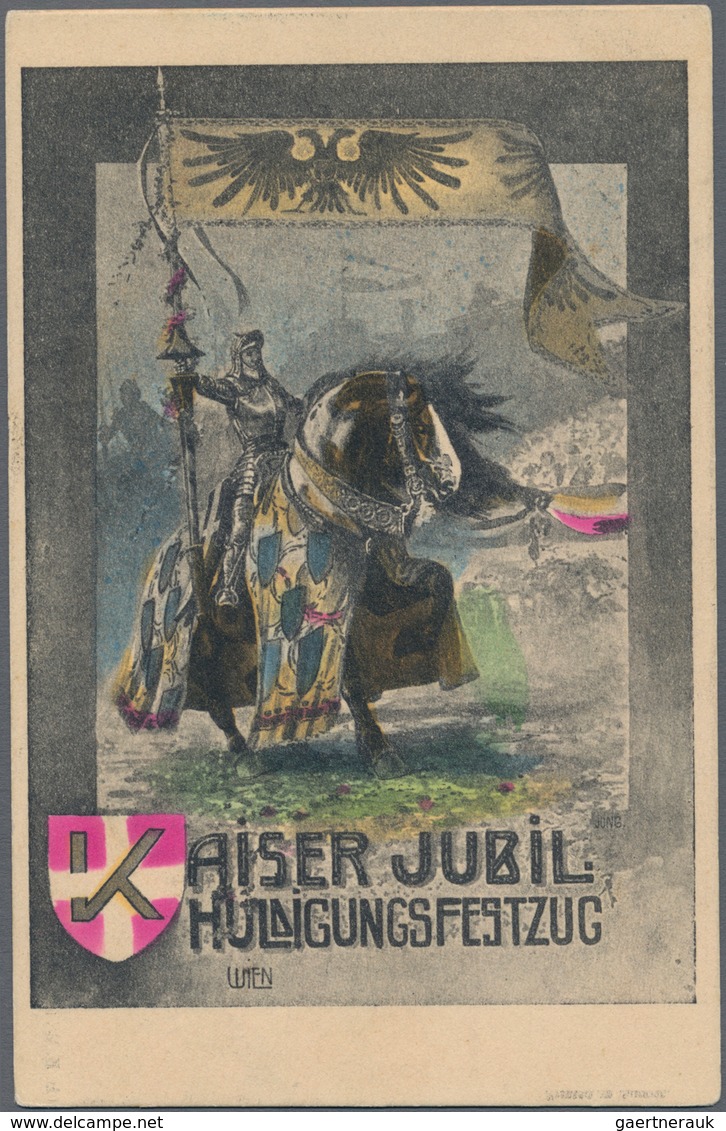 Ansichtskarten: Österreich: WIEN, "Kaiser-Jubiläums-Huldigungs-Festzug 12. Juni 1908", Sagenhafte Sa - Altri & Non Classificati