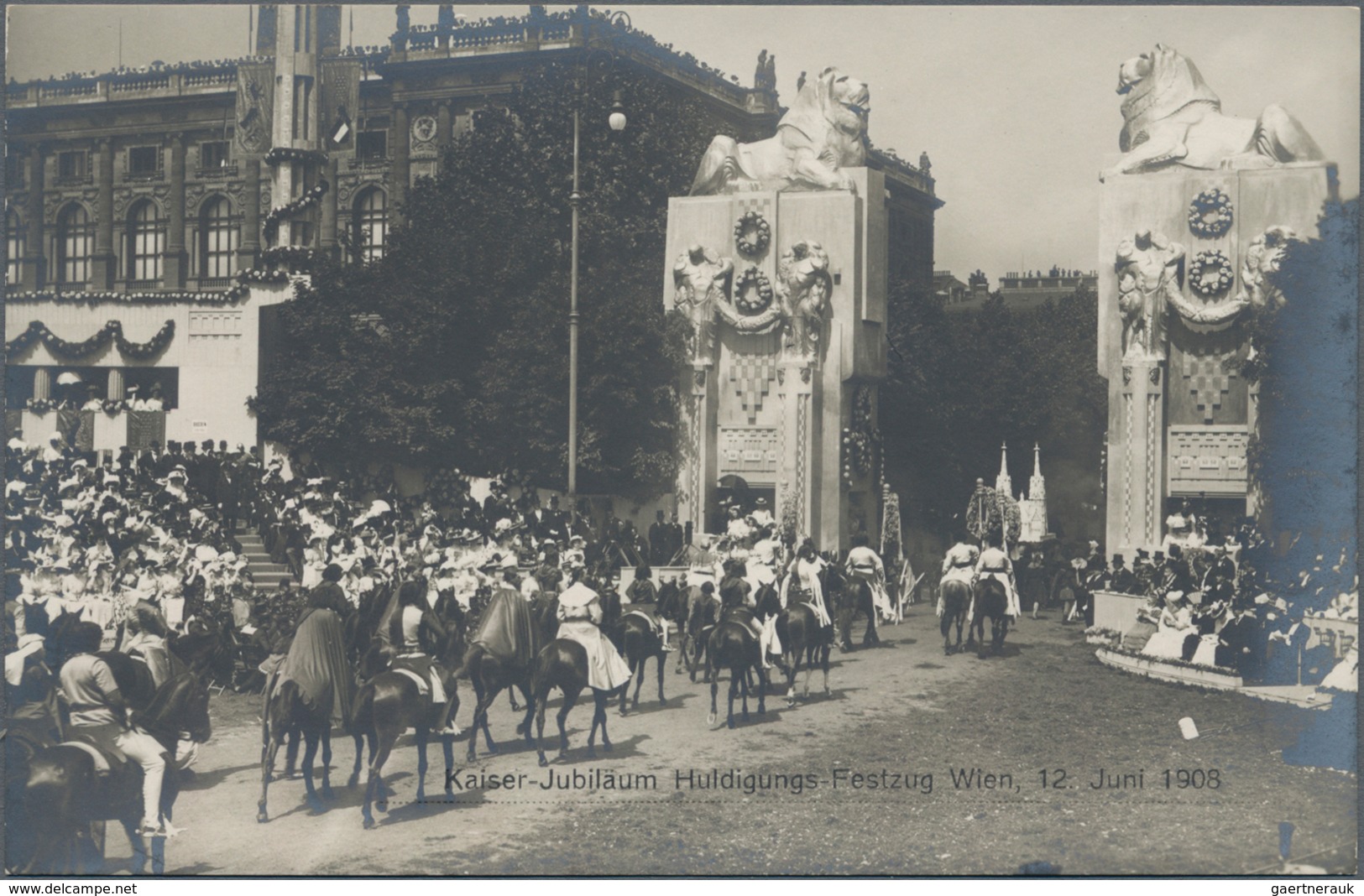 Ansichtskarten: Österreich: WIEN, "Kaiser-Jubiläums-Huldigungs-Festzug 12. Juni 1908", Sagenhafte Sa - Altri & Non Classificati