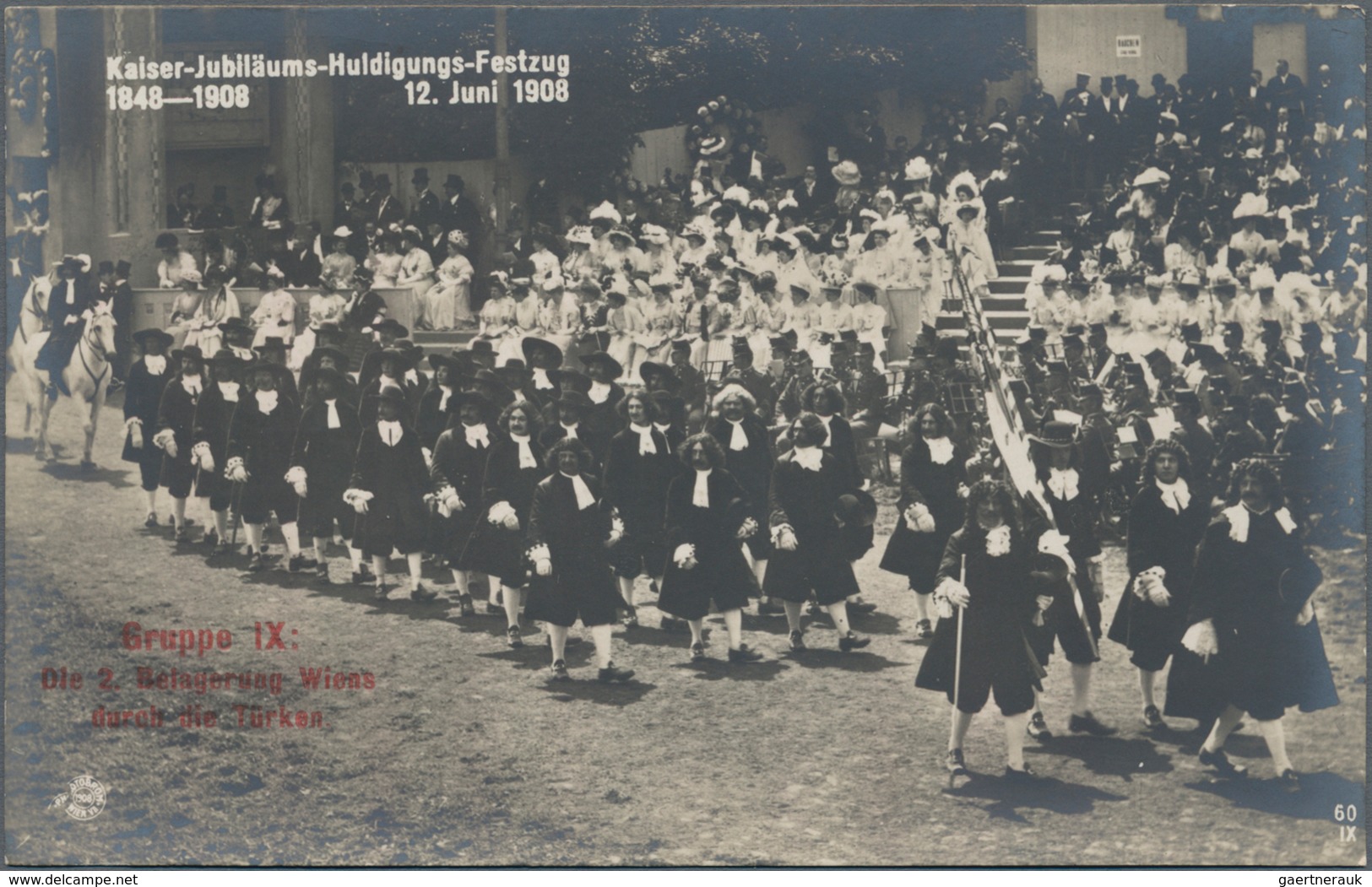 Ansichtskarten: Österreich: WIEN, "Kaiser-Jubiläums-Huldigungs-Festzug 12. Juni 1908", Sagenhafte Sa - Altri & Non Classificati