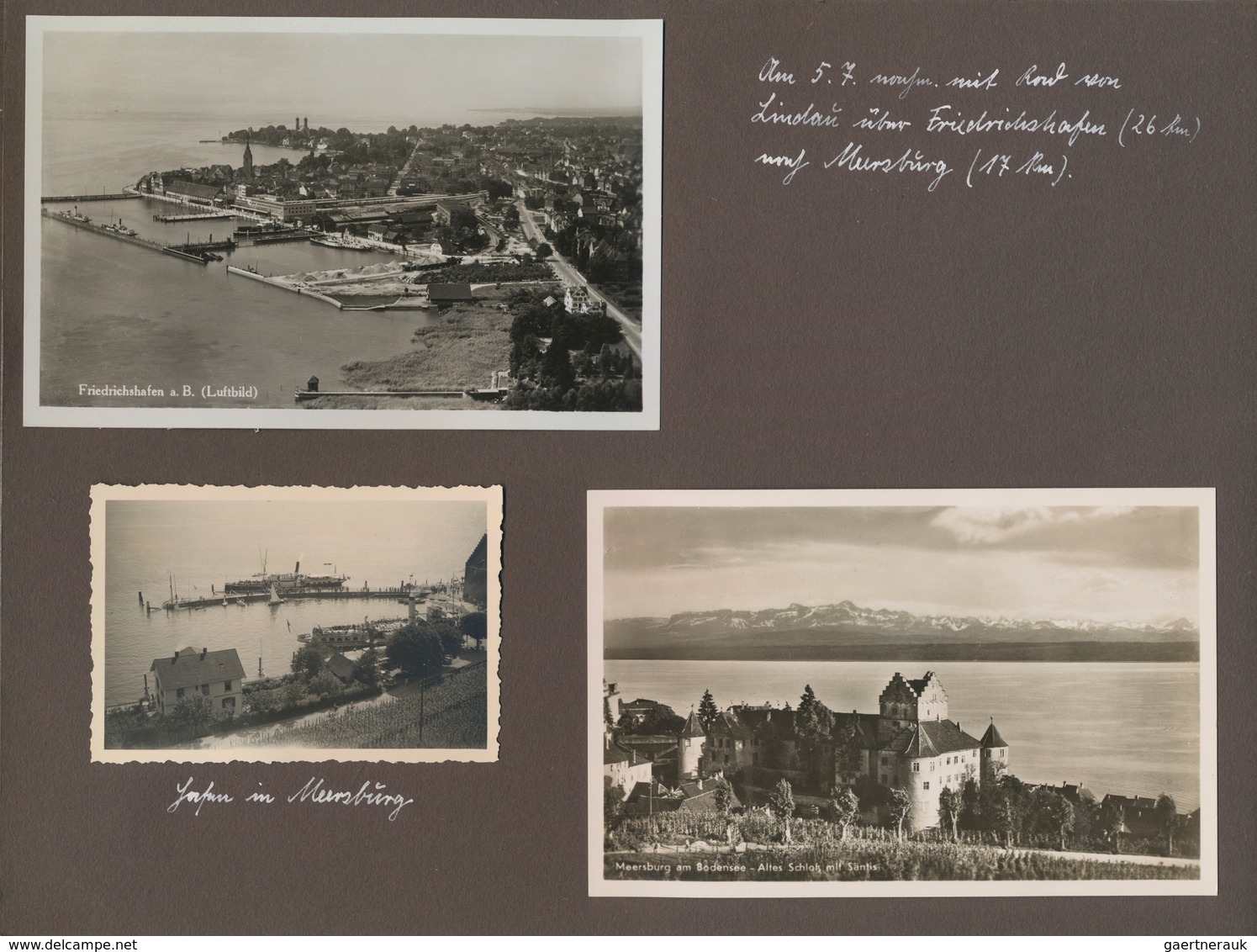 Ansichtskarten: Deutschland: FOTOALBUM Einer Urlaubsfahrt Vom 5.-18.7.1936 Von München Zum Bodensee, - Altri & Non Classificati