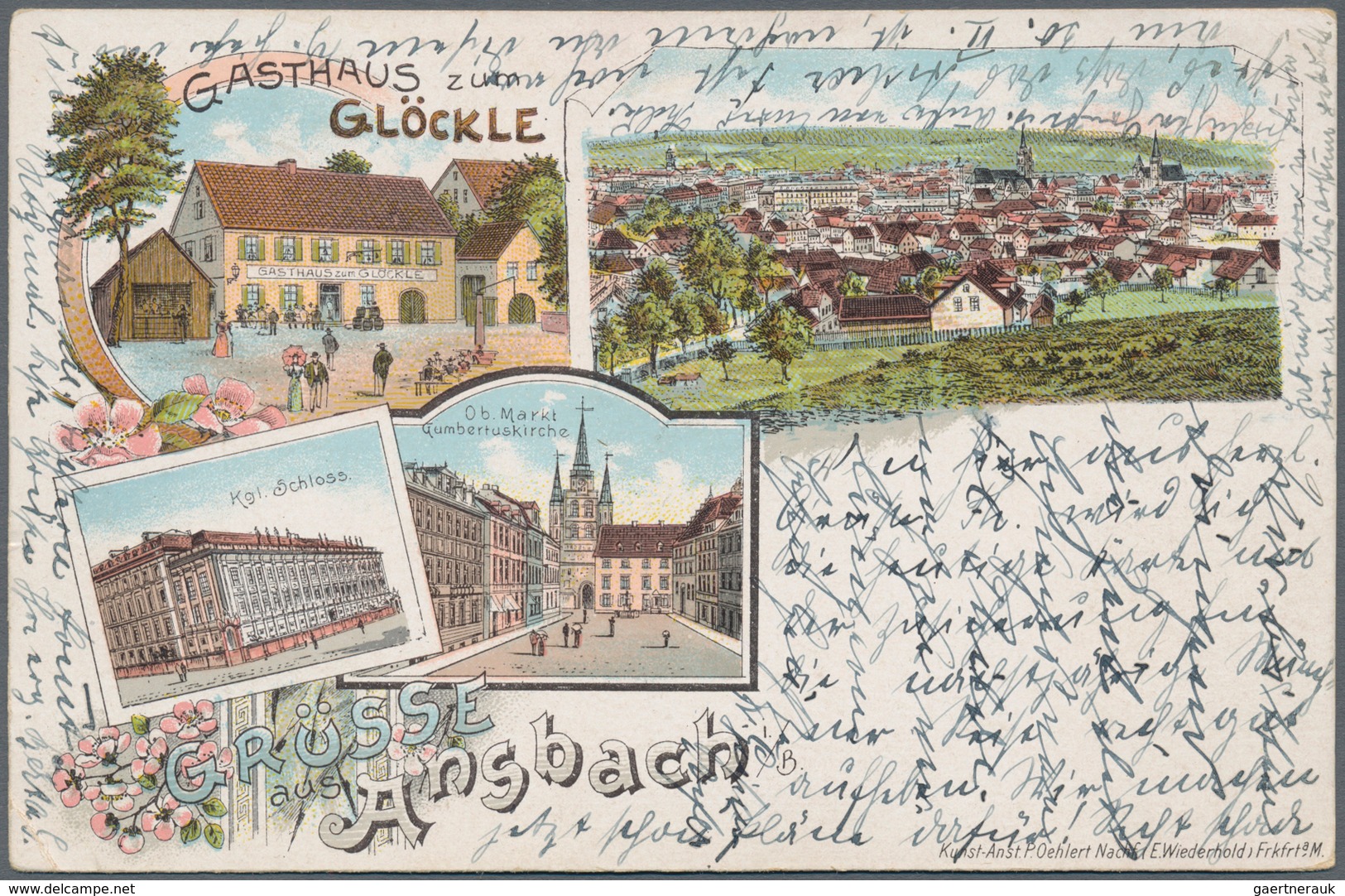 Ansichtskarten: Bayern: ANSBACH (alte PLZ 8800), Kleine Garnitur Mit 15 Nur Besseren Alte Ansichtska - Altri & Non Classificati