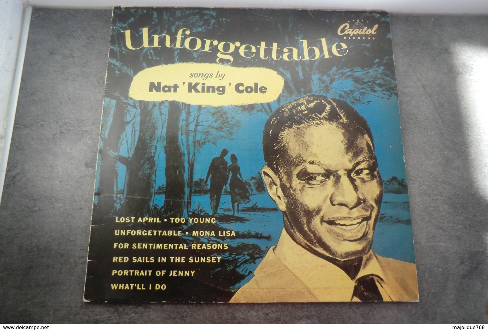 Disque 33 Cm De Nat ' King' Cole - Unforgettable - Capitol 2C 068-54571 - Réédition Française 1983 - - Jazz