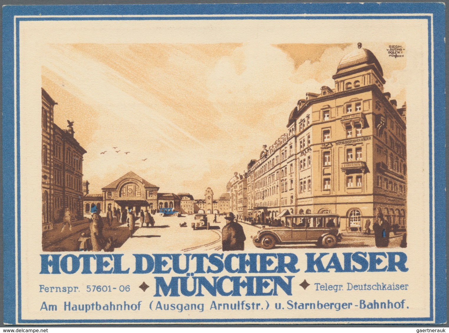 Ansichtskarten: Bayern: MÜNCHEN LUDWIGSVORSTADT HOTEL DEUTSCHER KAISER, Gut 80 Historische Ansichtsk - Andere & Zonder Classificatie